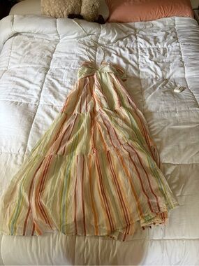 American Eagle halter maxi dress w open back